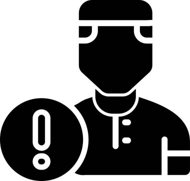 Müslüman doktor adam simgesi ana hatlarıyla