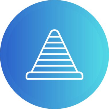 Piramit. Web simgesi basit illüstrasyon