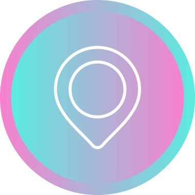 eşsiz konum vektör çizgisi simgesi