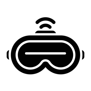 Artırılmış Gerçeklik Kulaklığı web simgesi, vektör illüstrasyonu