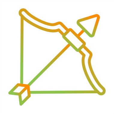 Eros 'un yay ağ ikonu vektör illüstrasyonu