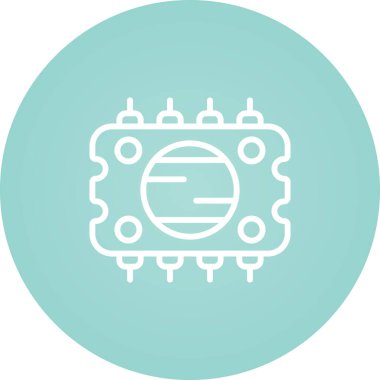 İşlemci. Web simgesi basit illüstrasyon