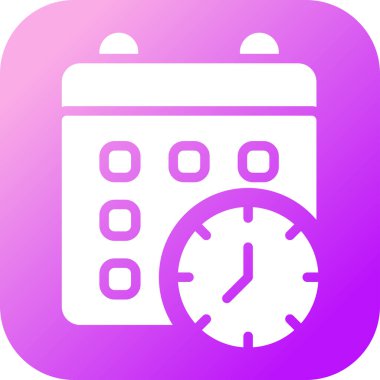 Alarm saati simgesi, vektör illüstrasyonu