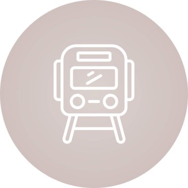 Tren simgesinin vektör illüstrasyonu