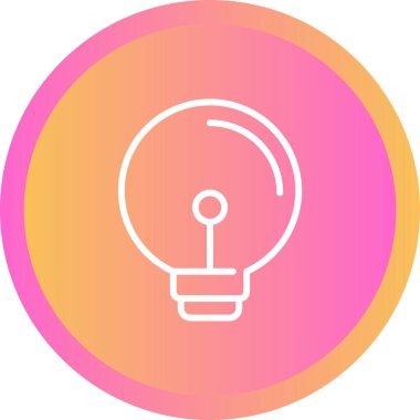 Ampul. Web simgesi basit illüstrasyon