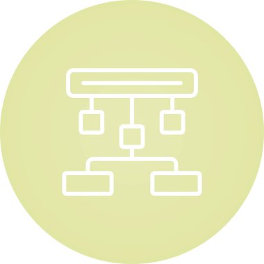 eşsiz ağ vektör çizgisi simgesi