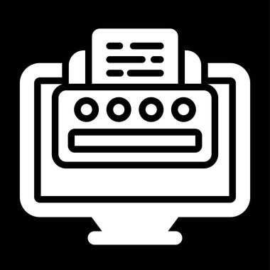 Yazıcı simgesi basit örnek