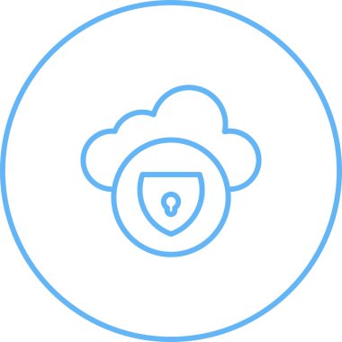 Bulut hesaplama çizgisi simgesi.