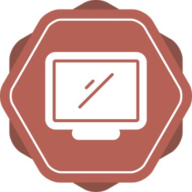 Masaüstü Bilgisayar Web simgesi vektör çizimi