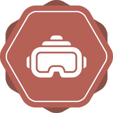 Sanal Gerçeklik Kulaklığı web simgesi, vektör illüstrasyonu