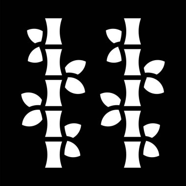 Siyah arkaplanda çiçek simgesi