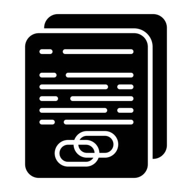 belge vektörü düz simge