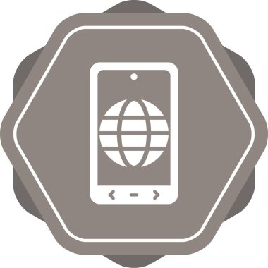 Akıllı telefon simgesinin vektör illüstrasyonu