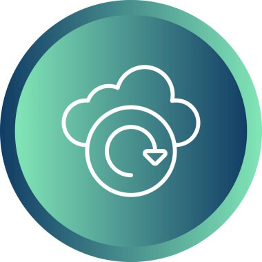 Bulut. Web simgesi vektör illüstrasyonu