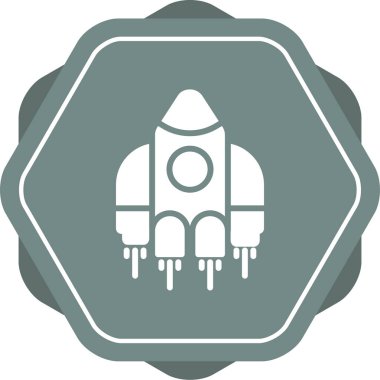 roket ikonu vektör illüstrasyonu