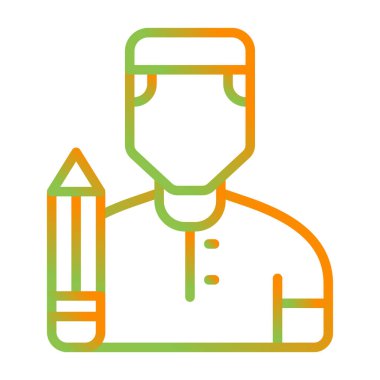 Kalem. Web simgesi basit illüstrasyon