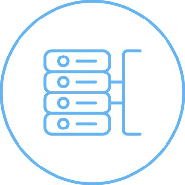Veri sunucu simgesinin vektör illüstrasyonu