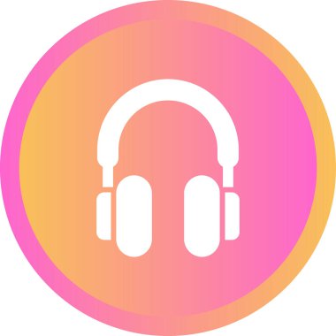 kulaklıklar web simgesi, vektör illüstrasyonu