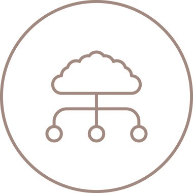 Bulut simgesi vektör illüstrasyonu