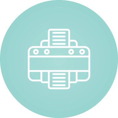 Yazıcı simgesi basit örnek