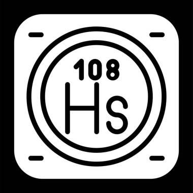 Metal kimyasal element ikon vektör çizimi