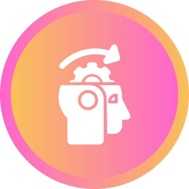 Makine Öğrenme Web simgesi vektör çizimi