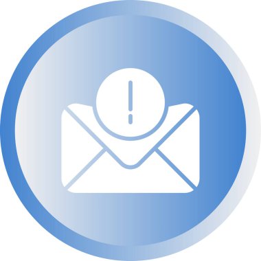 Hata e- posta simgesi, vektör illüstrasyonu 