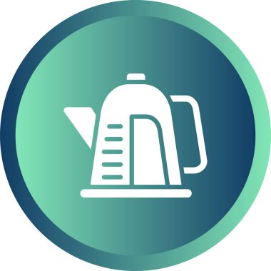 Çaydanlık. Web simgesi basit illüstrasyon