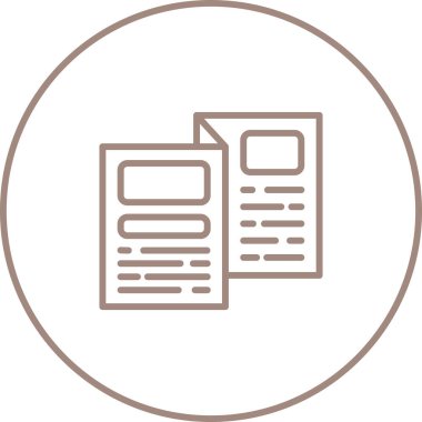 Broşür web simgesi vektör illüstrasyonu
