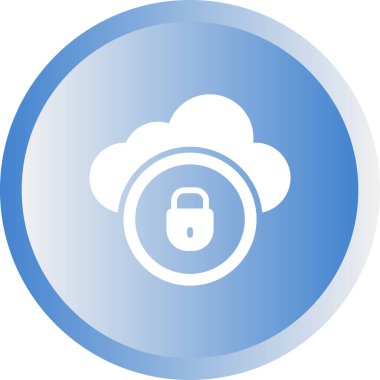 bulut güvenlik vektör simgesi