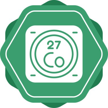 Metal kimyasal element ikon vektör çizimi