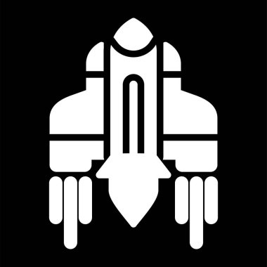 Roket ikonu. Basit resimleme