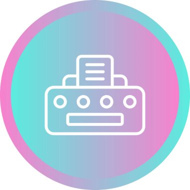 yazıcı web simgesi, basit vektör illüstrasyonu