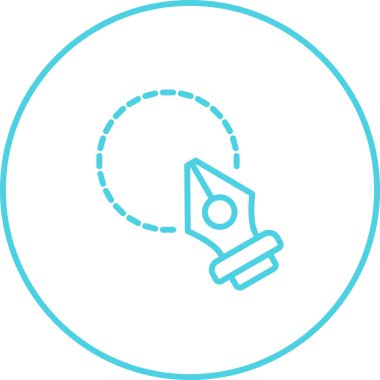 Beyaz arkaplanda meşale bulunan bir dairenin çizgi simgesi.