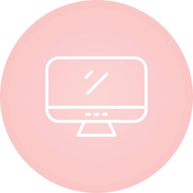 Bilgisayar monitörü simgesi. vektör illüstrasyonu