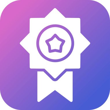 Madalya. Web simgesi basit illüstrasyon