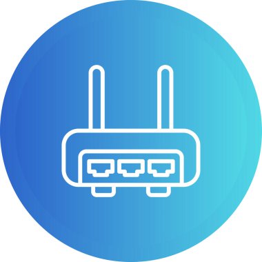 router simgesi web basit illüstrasyon