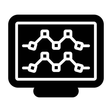 Masaüstü Bilgisayar Web simgesi vektör çizimi