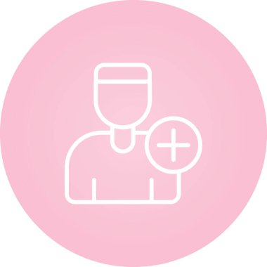 doktor vektör simgesi web ve mobil için basit illüstrasyon