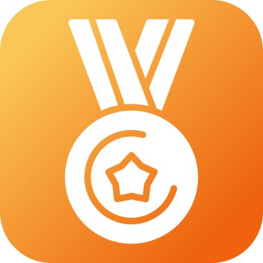 Madalya. Web simgesi basit illüstrasyon