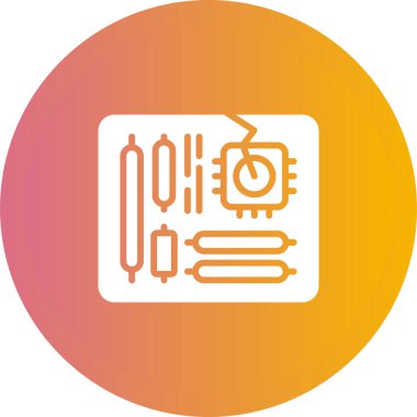 Bir makine simgesinin vektör illüstrasyonu