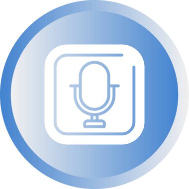 Modern mikrofon simgesinin vektör çizimi