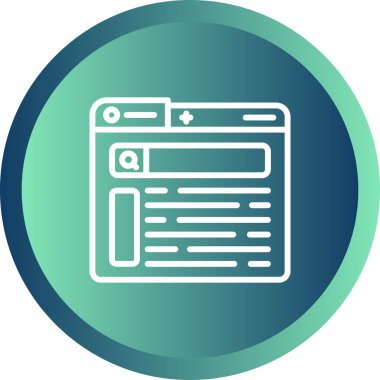 Web tarayıcı simgesi vektör illüstrasyonu