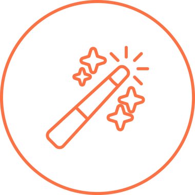 Sihirli bir değnek simgesinin vektör çizimi