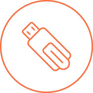 usb flash disk web simgesi vektör çizimi 