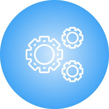 Düz mavi daire simgesi dekoru