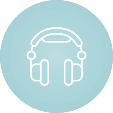 kulaklıklar web simgesi, vektör illüstrasyonu