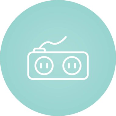 soket ağ simgesi vektör illüstrasyonu