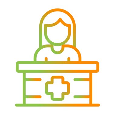 Doktor. Web simgesi basit illüstrasyon