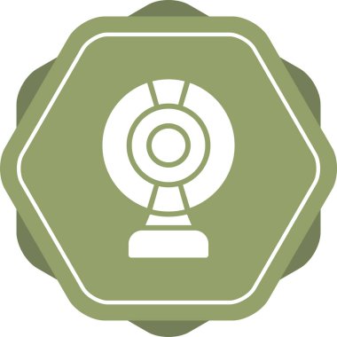 Web kamerası web simgesi vektör illüstrasyonu
